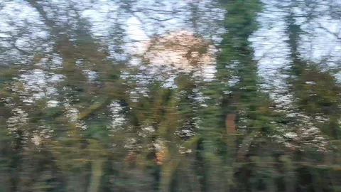 Car Drive Through British Rural Countryside Farms and Landscape Vidéo 324828674