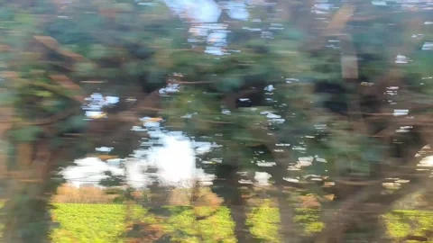 Car Drive Through British Rural Countryside Farms and Landscape Vidéo 324828758