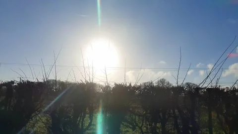 Car Drive Through British Rural Countryside Farms and Landscape Stock Footage 324828770