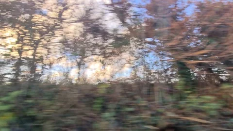 Car Drive Through British Rural Countryside Farms and Landscape Stock Footage 324829021