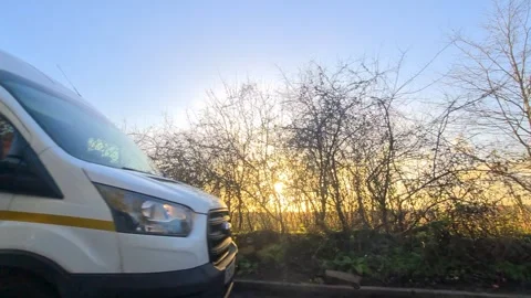 Car Drive Through British Rural Countryside Farms and Landscape Vidéo 324831070