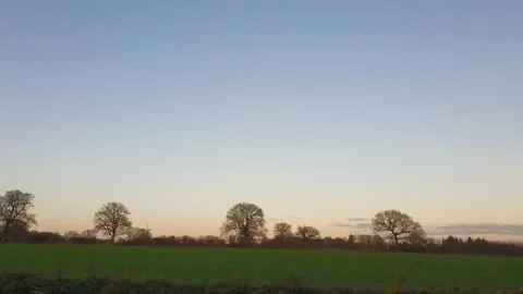 Car Drive Through British Rural Countryside Farms and Landscape Stock Footage 324832363
