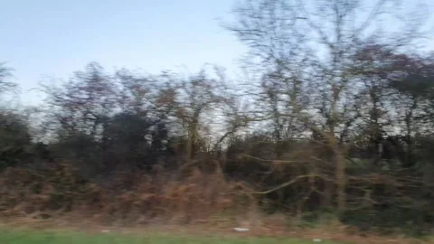 Car Drive Through British Rural Countryside Farms and Landscape Stock Footage 324832680
