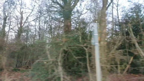 Car Drive Through British Rural Countryside Farms and Landscape Stock Footage 324832855