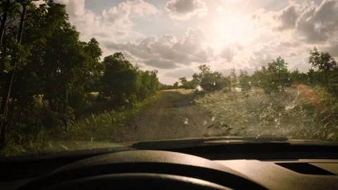 In-Car Drive Through Rugged Terrain – Scenic Road with African Vibes Stock-Footage 310330930