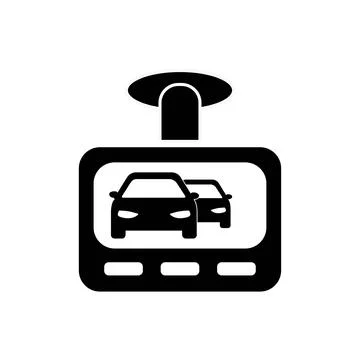 Car drive video recorder vector icon illustration Stock Illustration