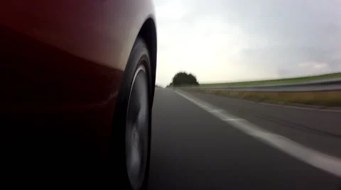 Car Drive from wheel perspective Stock Footage 47104184