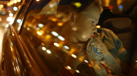 The car is driven with passengers in the back seat. Stock Footage 54992838