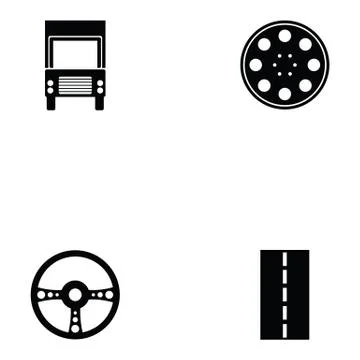 Car driver icon set 스톡 일러스트