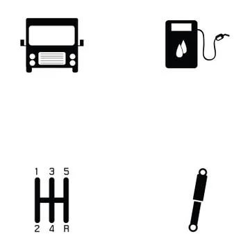 Car driver icon set 스톡 일러스트