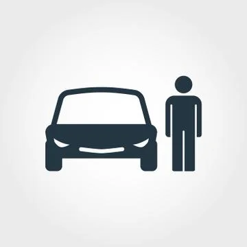 Car Driver icon. Simple element illustration. Car Driver pixel perfect icon Stock Illustration