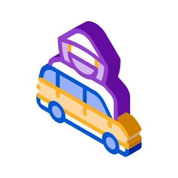 Car Driver Logo isometric icon vector illustration Stock Illustration