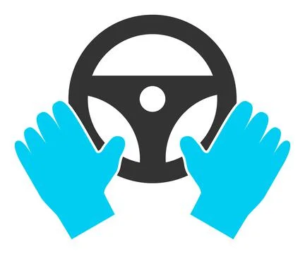 Car Driver - Raster Icon Illustration Stock Illustration