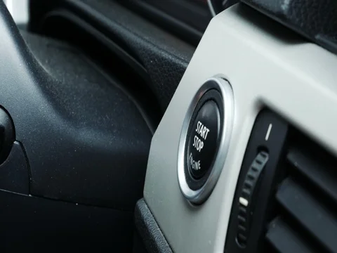 Car driver starting the engine Stock Footage 79983686