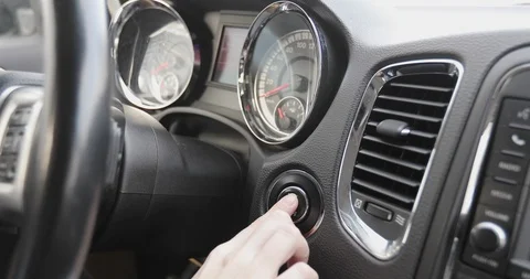 Car driver starting the engine. Stock Footage 86202633