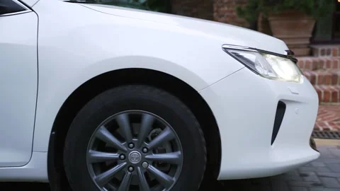 Car drives slowly Stock Footage 146697049