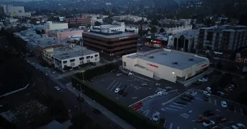 Car drives to town Stock Footage 85542180