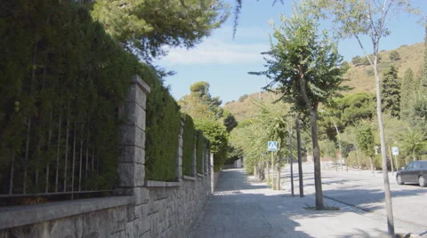 Car Drives Uphill Stock Footage 53437560