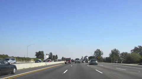 Car driving on the 405 freeway Stock Footage 36302608