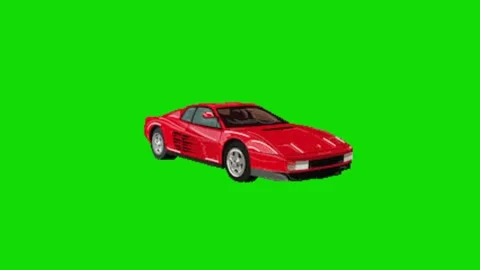 Car driving animation green screen Stock Footage 336658587