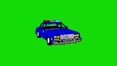 Car driving animation green screen Stock Footage 336658607