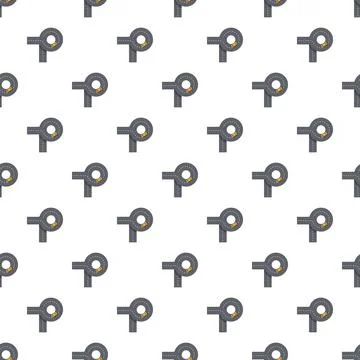 Car driving on circular roundabout road seamless pattern イラスト素材