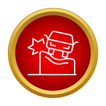 Car driving off cliff losing control icon Stock Illustration