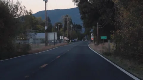 Car Driving On Country Road (Pov) Stock Footage 166322677