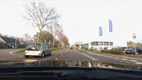 Car driving with dashboard cam. Stock Footage 107675879