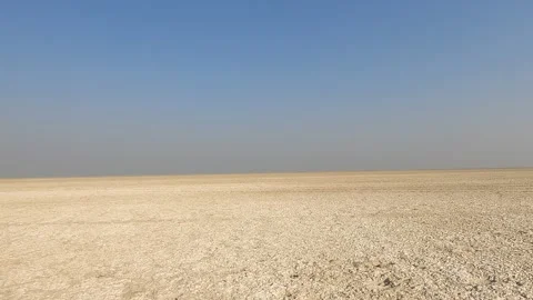 Car driving in a desert, Panoramic video Stock Footage 231697005