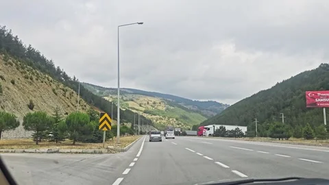 A car driving down the. Stock Footage 282684803