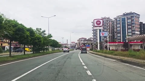 A car driving down the. Stock Footage 282842891