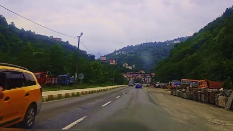 A car driving down the. Stock Footage 284626580