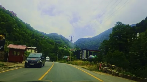 A car driving down the. Stock Footage 284629078