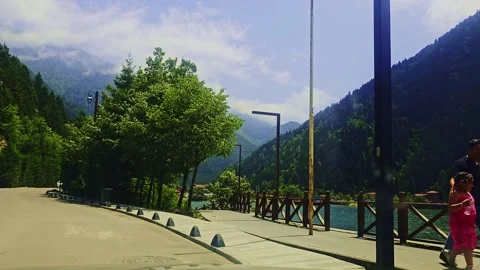 A car driving down the. Stock Footage 284633192