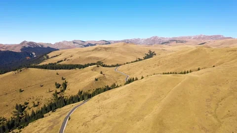 Car driving down on mountain road highway through rural landscape. Stock-Footage 150556922