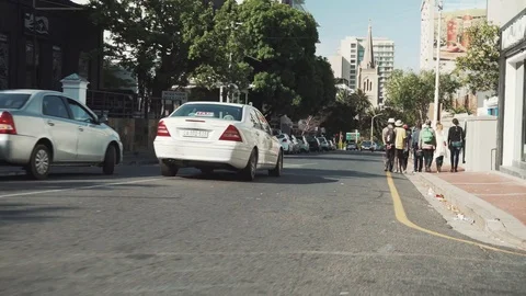 Car Driving Down Road Stock Footage 98567432