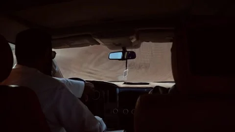 Car driving in dune . Stock Footage 212089735