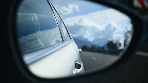 Car driving on the empty road Stock Footage 73937287