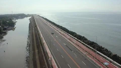 Car in driving in empty road 動画素材 250970514