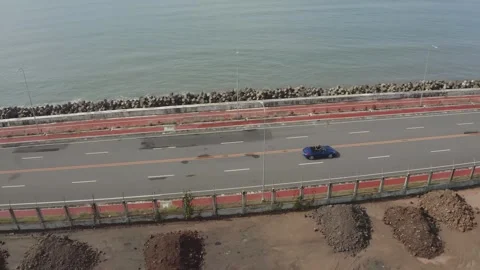 Car driving in empty road 動画素材 250970532