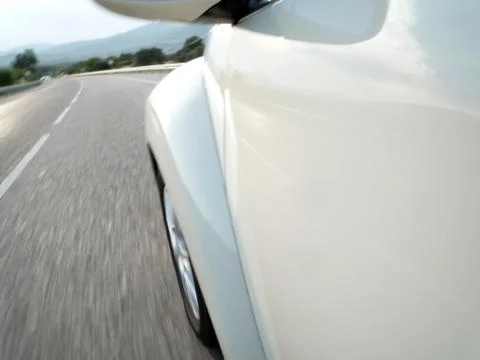 Car driving fast Stock Photos