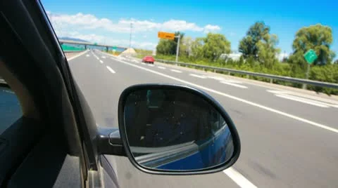 Car driving fast on road Video stock 11400148