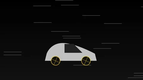 Car driving fast through a dark night with glowing motion lines 스톡 동영상 345373720