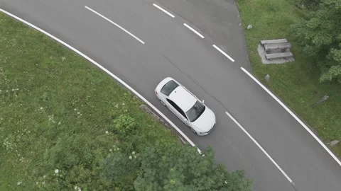 Car Driving on a Forest Road Stock Footage 280307178