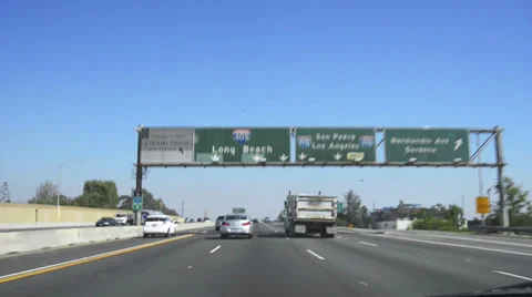 Car driving on a freeway Stock Footage 36303460