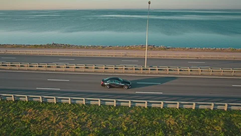 Car driving on freeway Video stock 89767185