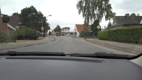 CAR DRIVING FRONT MIRROR VIEW Video stock 112304324