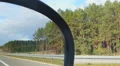 Car driving at high speed, view of roadside landscape from passenger seat HD Footage