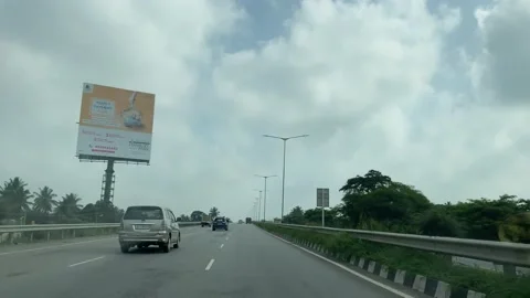 Car driving on highway Stock Footage 163755540